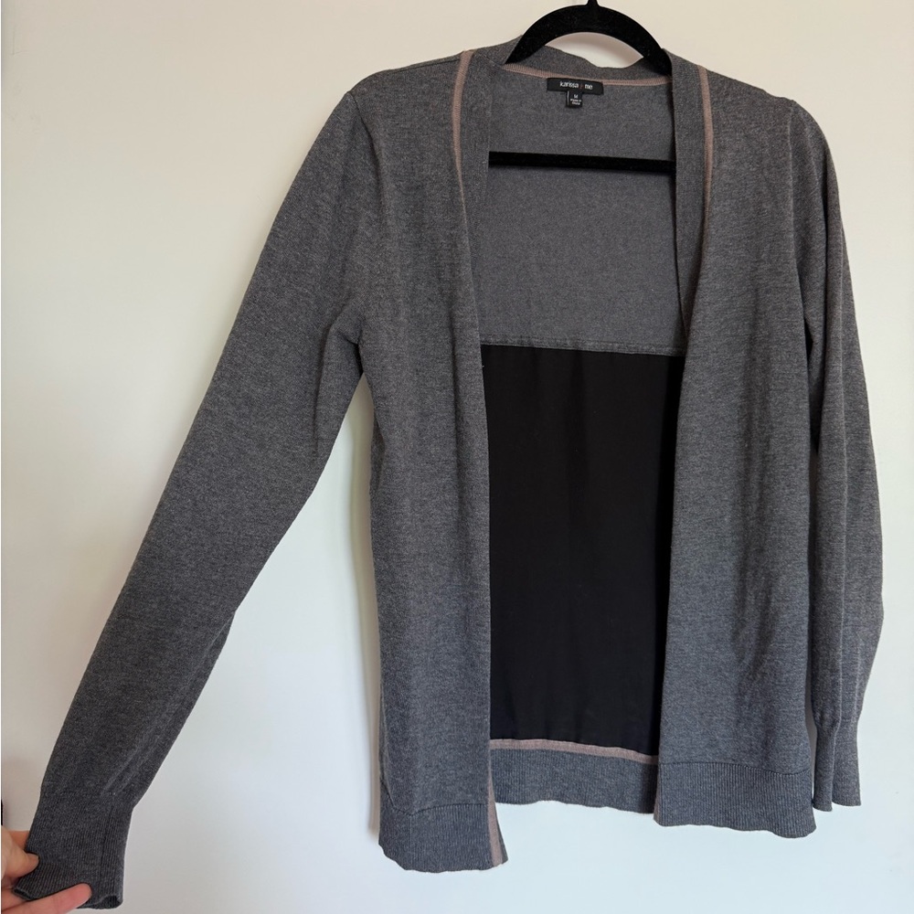 Heather Gray Open-Front Cardigan Sweater